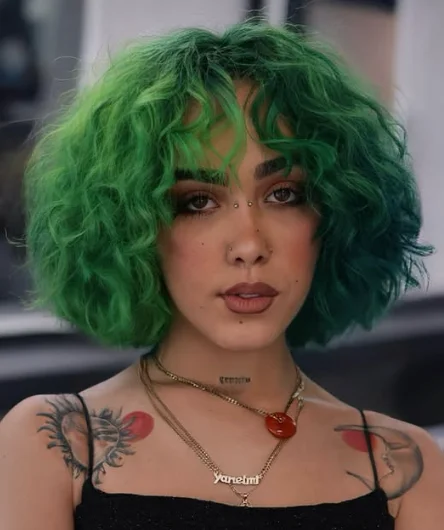 Bold Green Curls