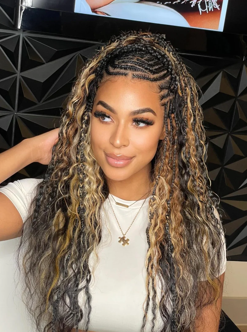 Braided and Textured Half Up Style
