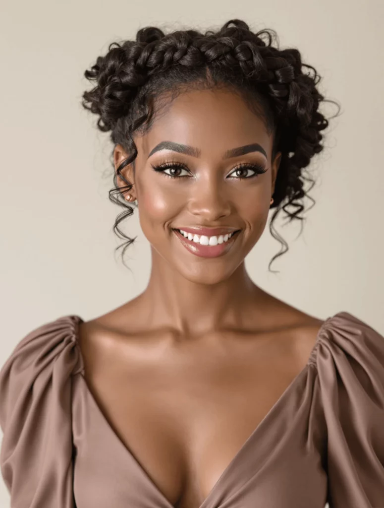 Braided Crown with Curls
