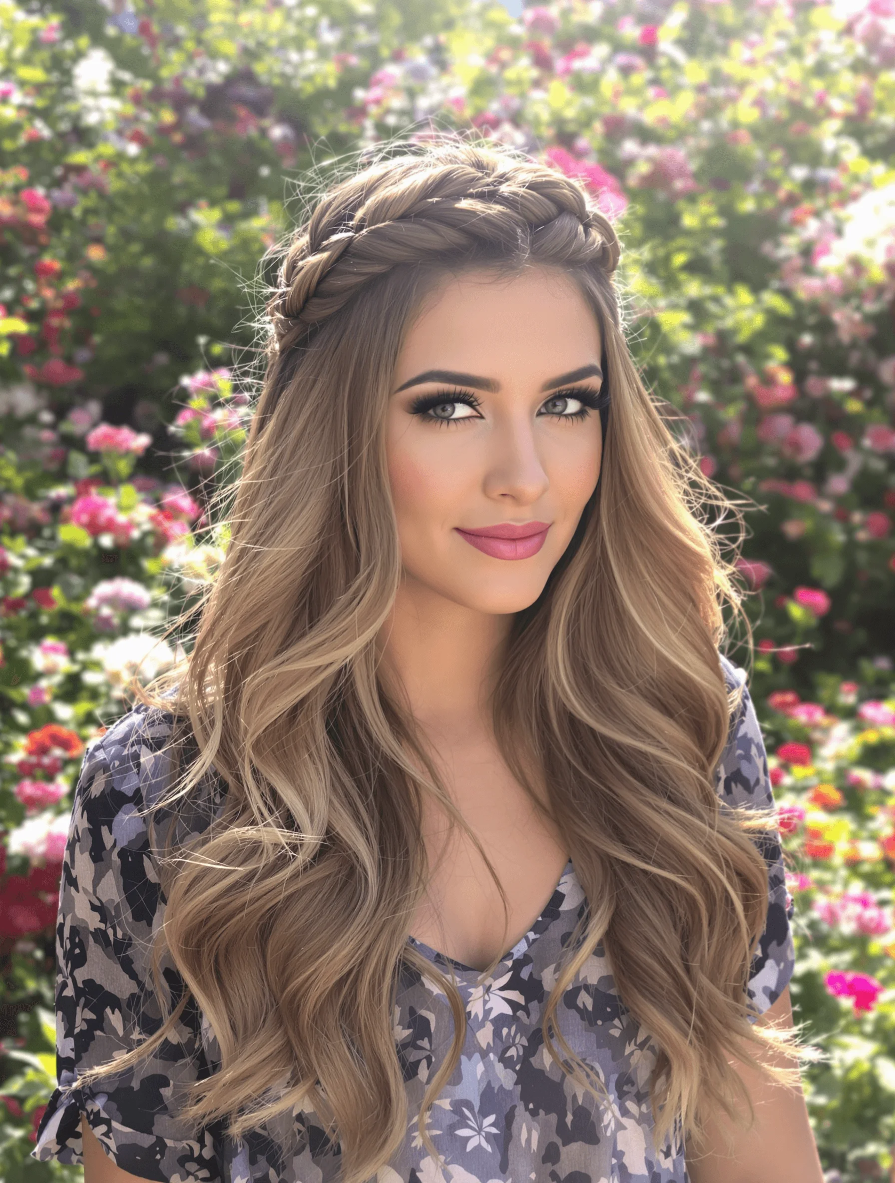 Braided Crown with Voluminous Waves