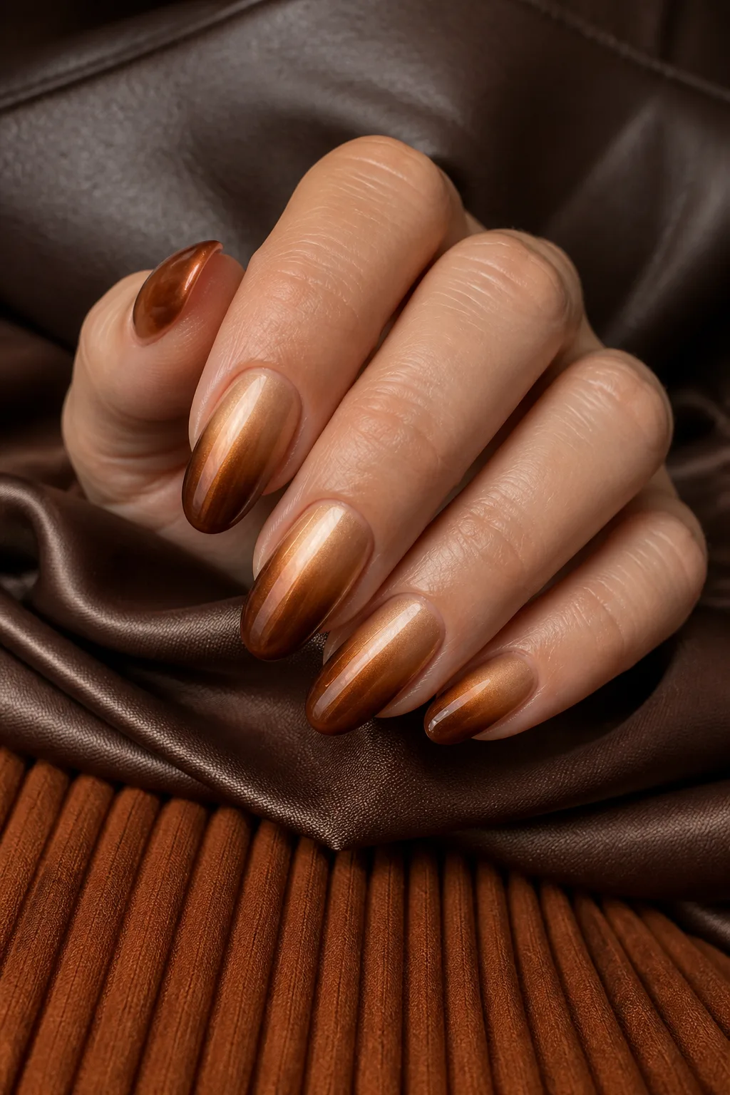 Bronze Ombre With A Midi Skirt
