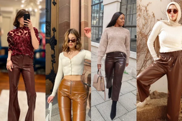 Brown Leather Pants Outfits that Will Make you Swoon - Featured
