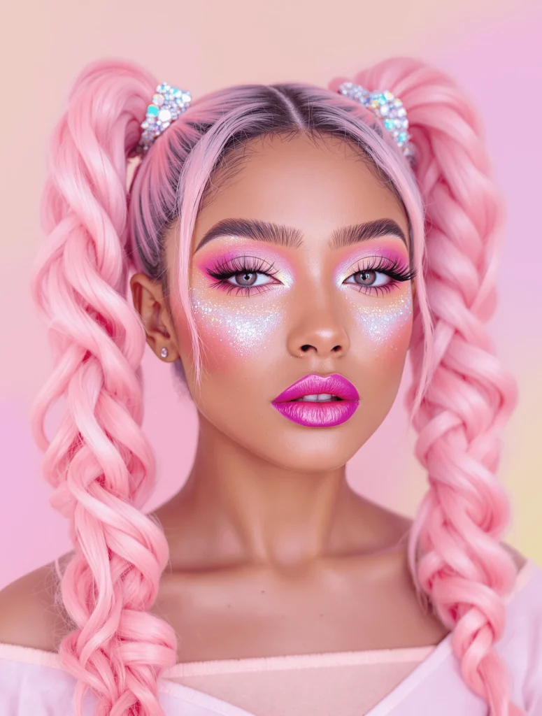 Bubblegum Pink Braids