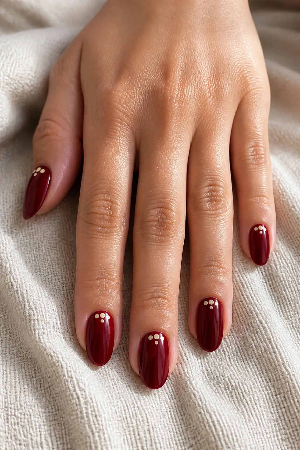 Burgundy With Tiny Dots