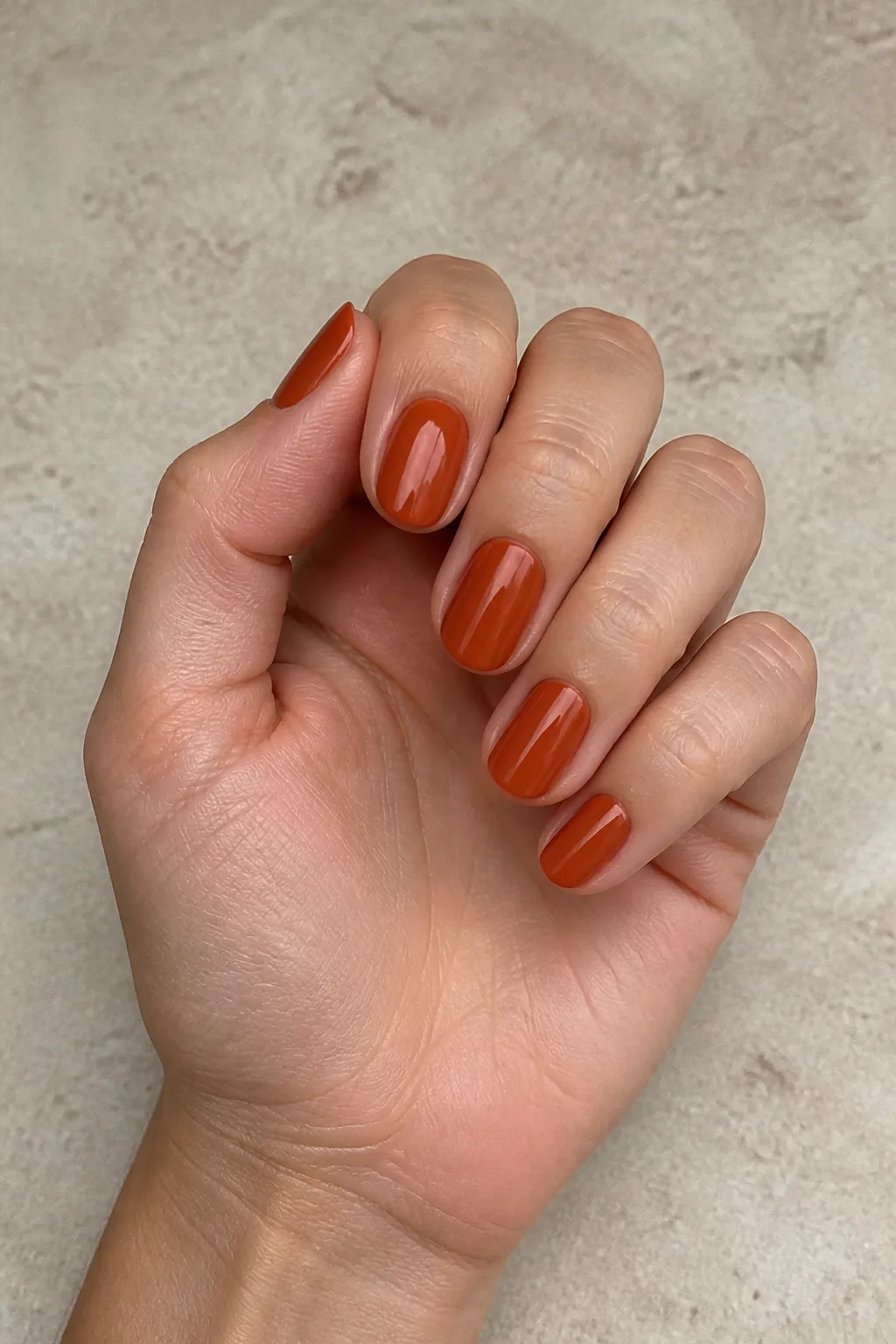 Burnt Orange Almond Nails