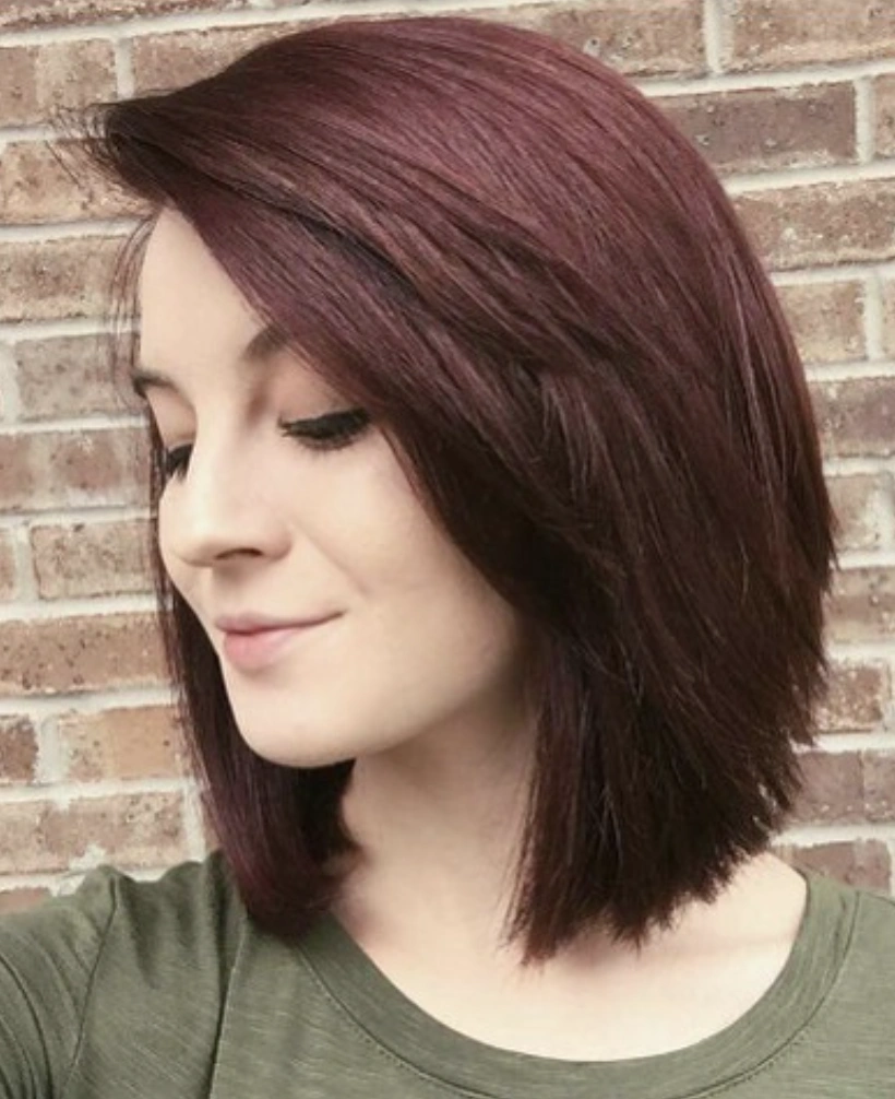 Chic A-Line Bob for Medium Fall Brown Hair with Subtle Highlights
