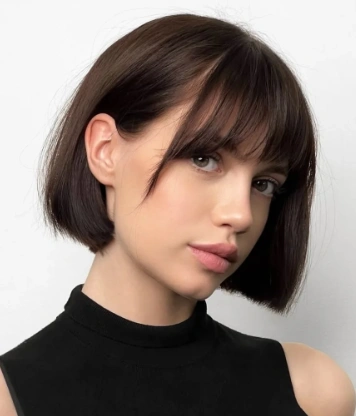 Chin-length Bob with Sleek Ends and Subtle Layers