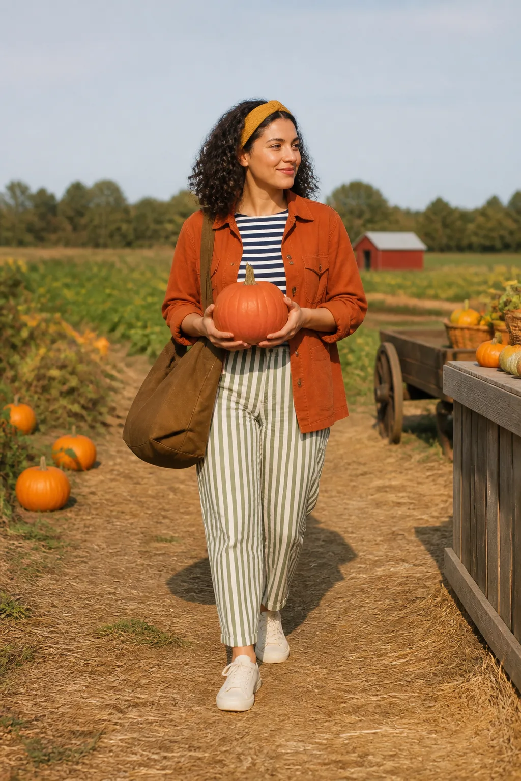 Chore Coat with Striped Trousers