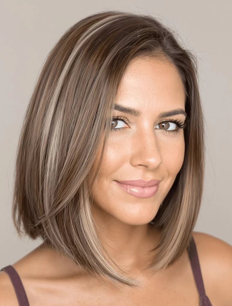 Classic Bob with Ash Brown Balayage