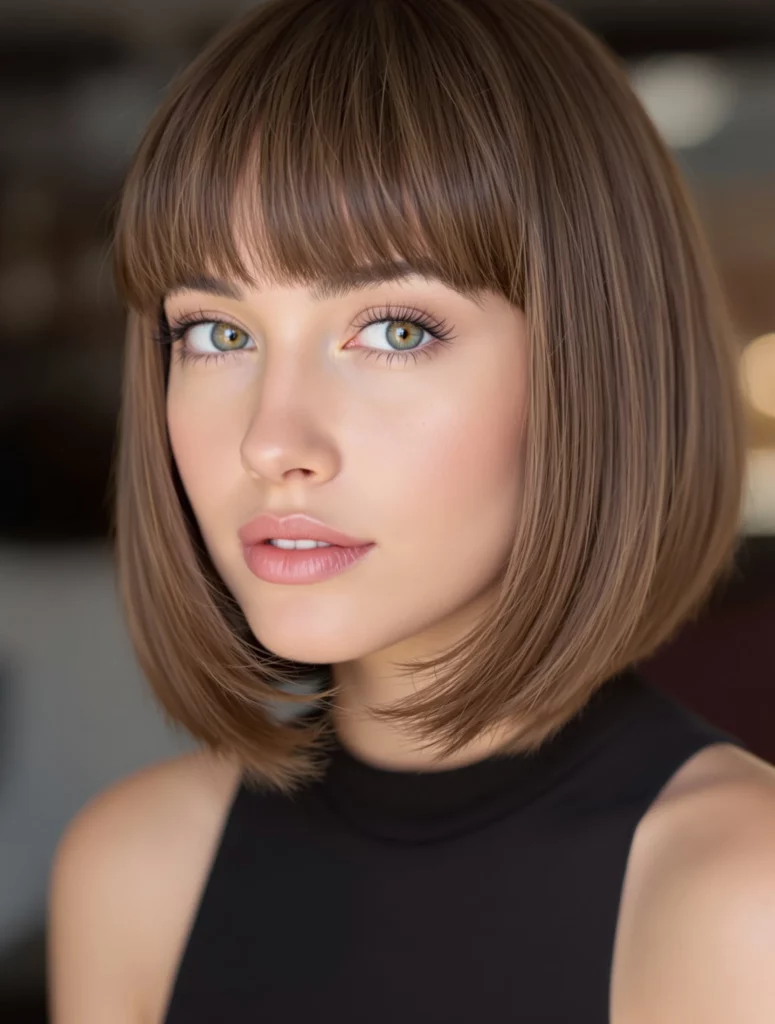 Classic Bob with Full Bangs