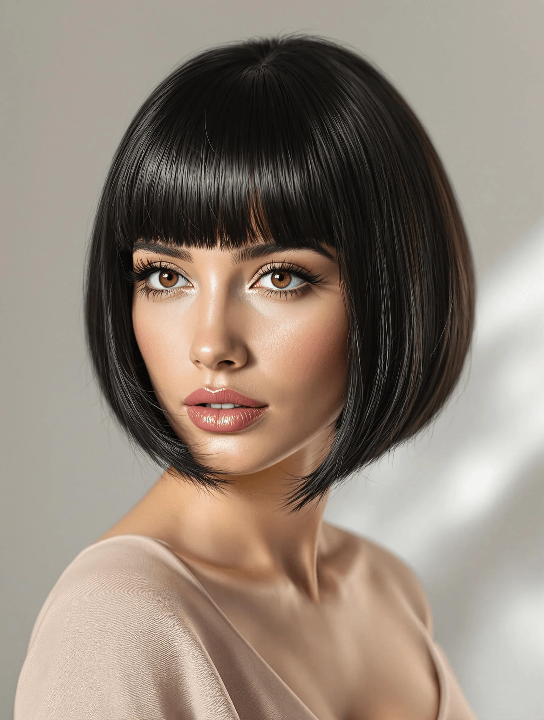 Classic Bob with Full Bangs