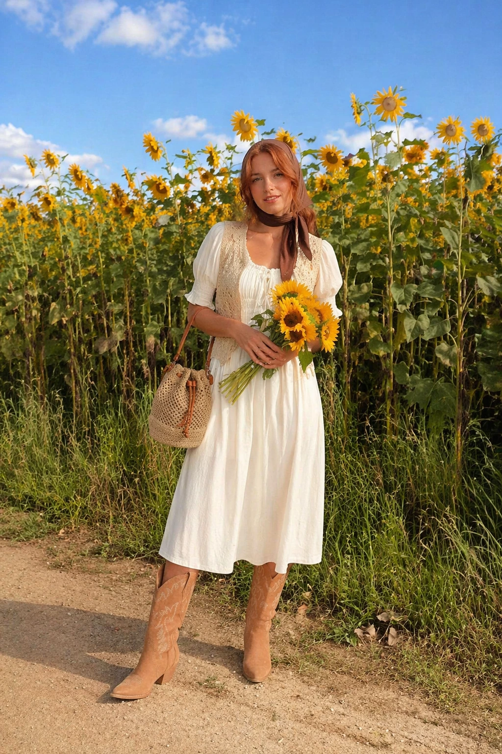 Cream Prairie Dress