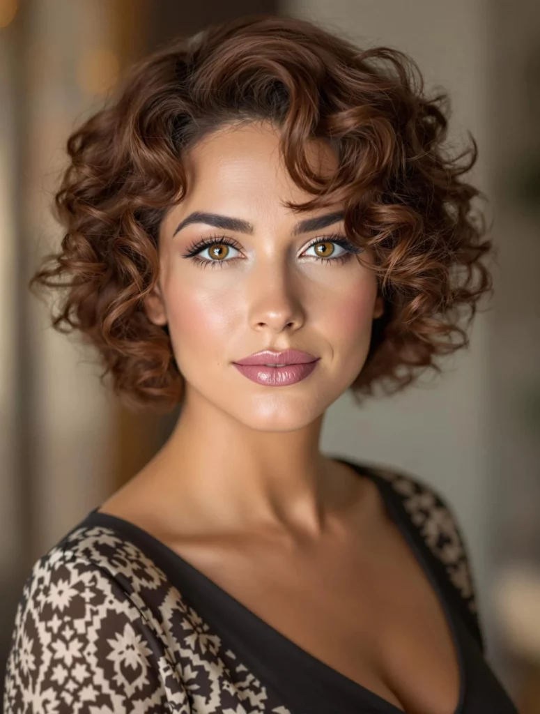 Curly Layered Bob