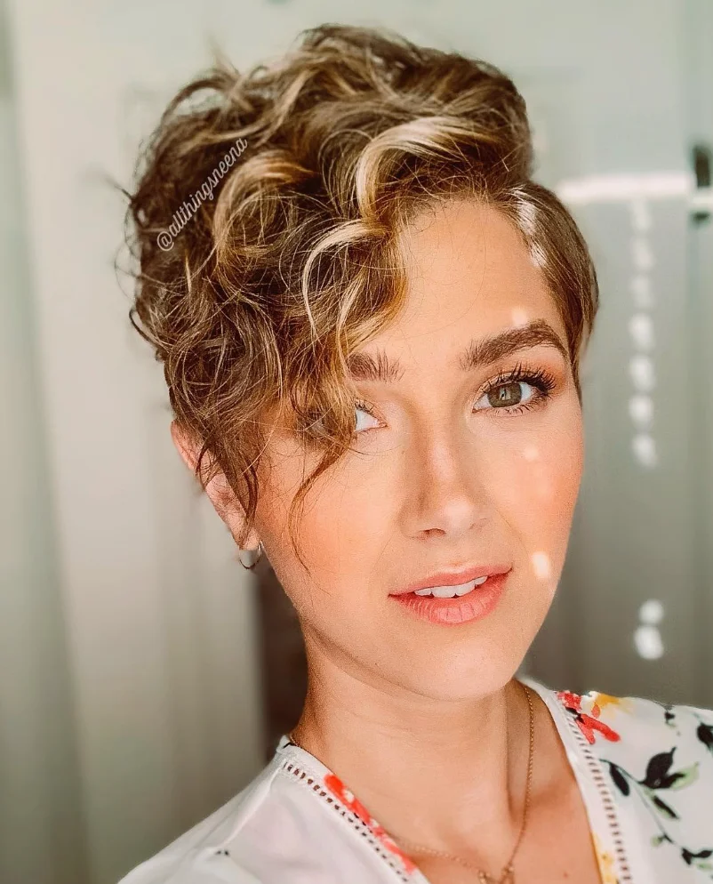 Curly Pixie Glam