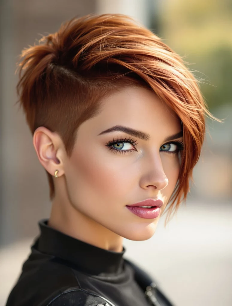 Edgy Undercut Pixie with Side Bangs