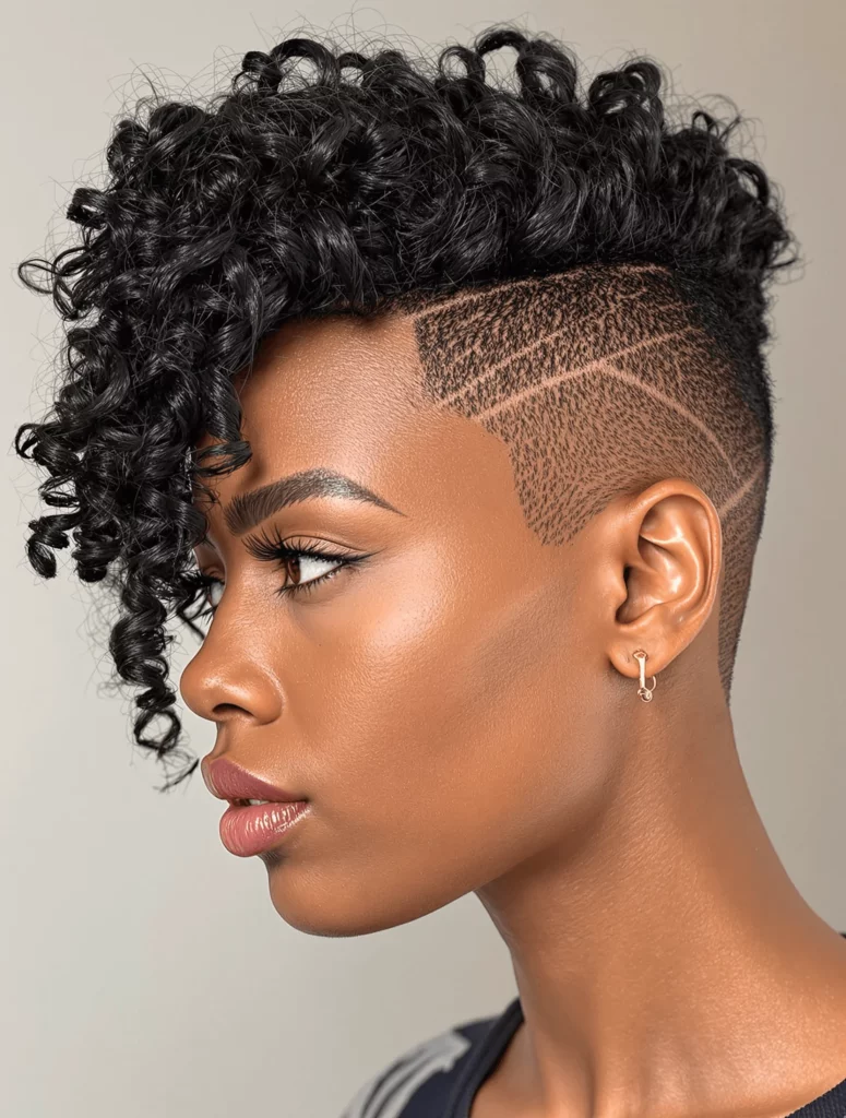 Edgy Undercut with Curls