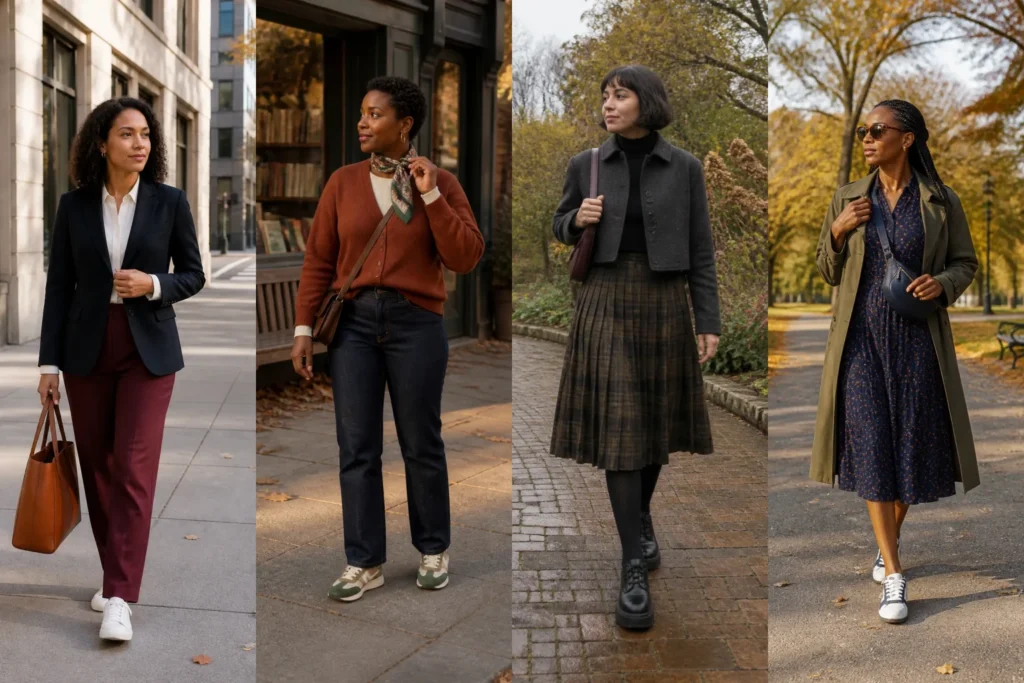 17 Fall Outfits With Sneakers That Actually Flatter