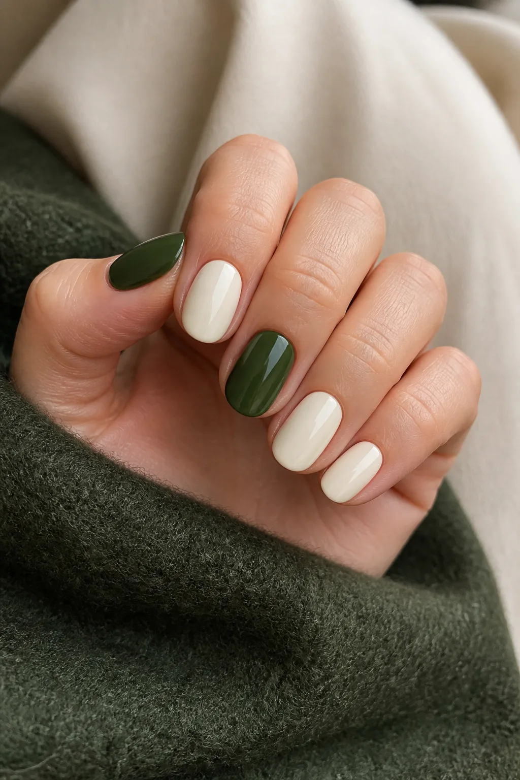 Forest Green And Cream