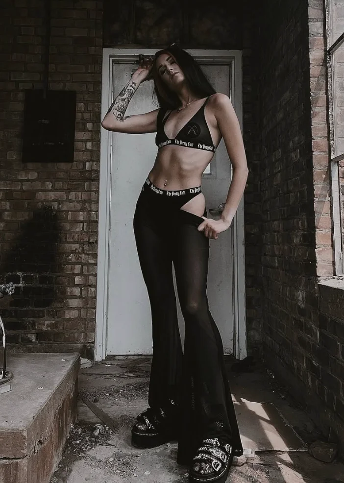 Futuristic Flair: Sheer Set + Platform Shoes