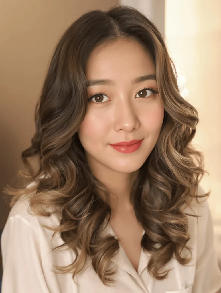 Glamorous Curls with Highlights