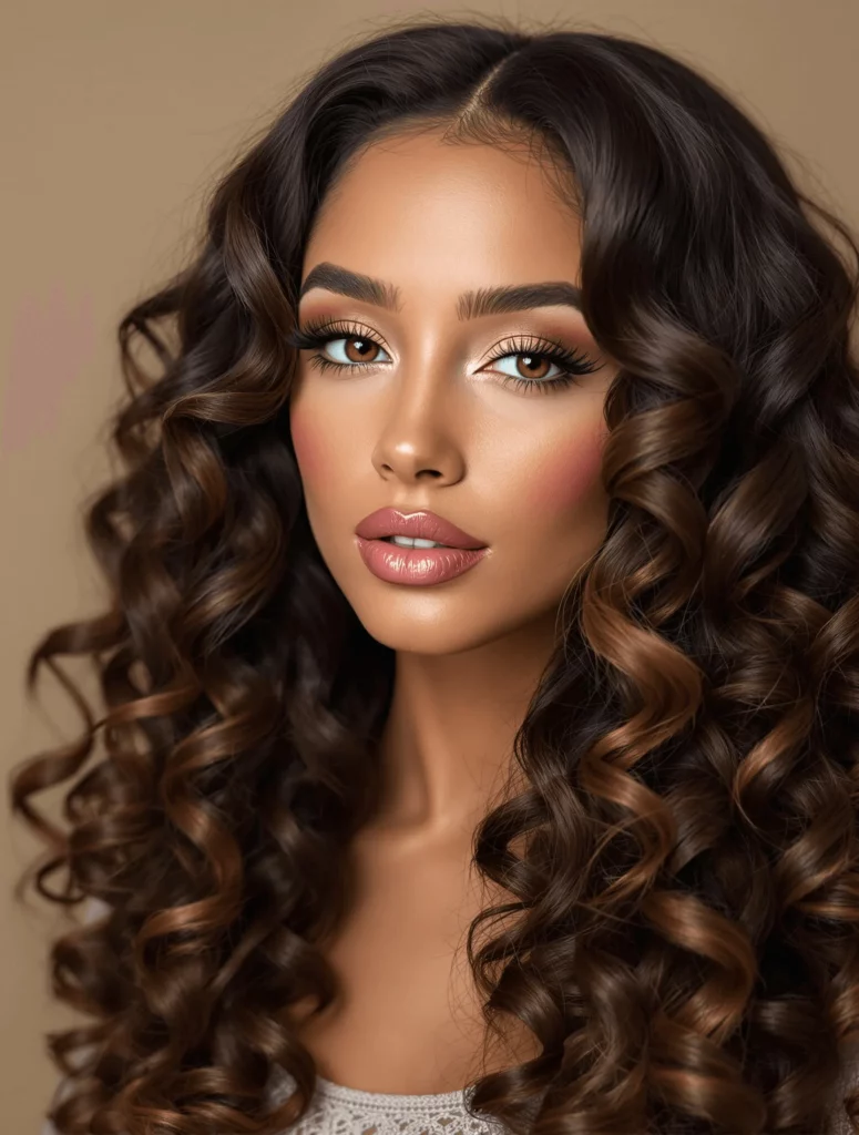 Glossy Defined Curls