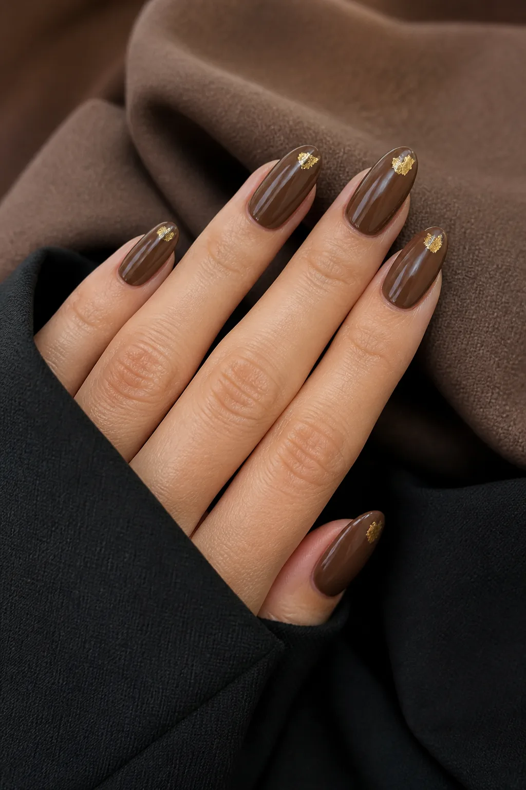 Gold Foil On Mocha