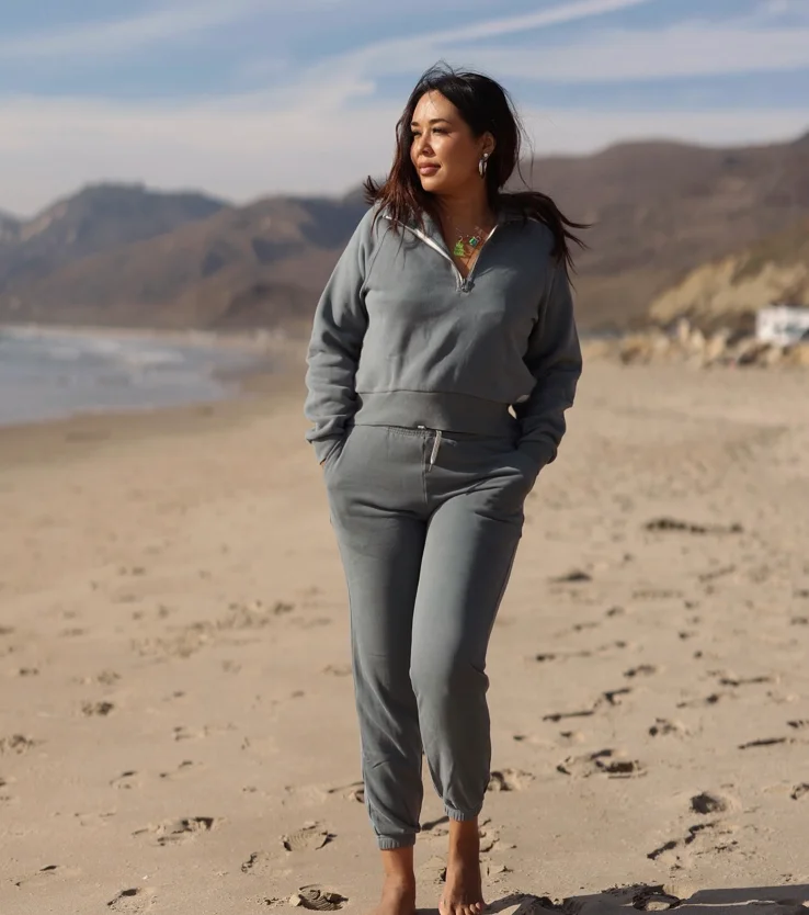 Gray Cropped Hoodie + Gray Jogger Sweatpants
