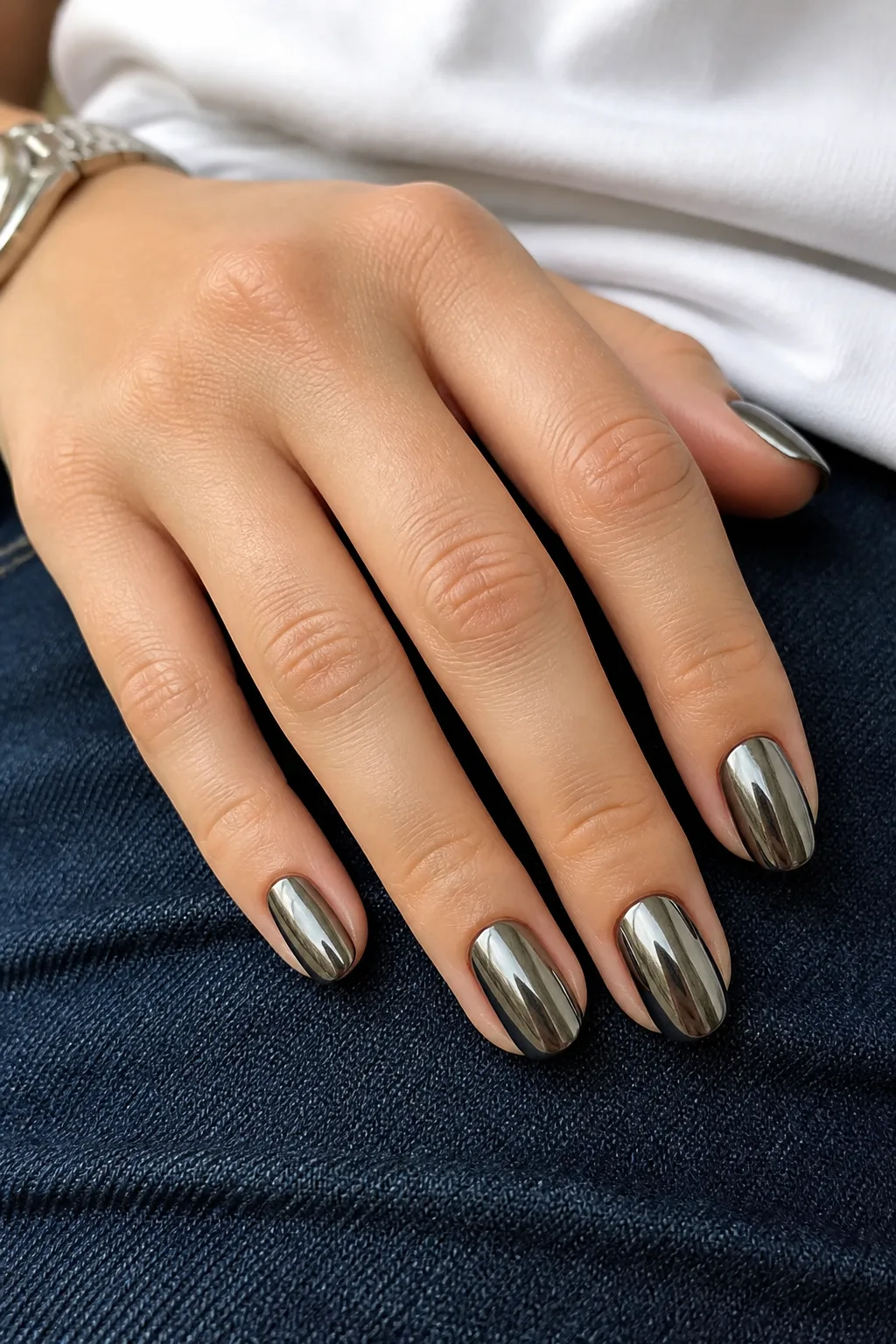 Gunmetal Chrome With Denim