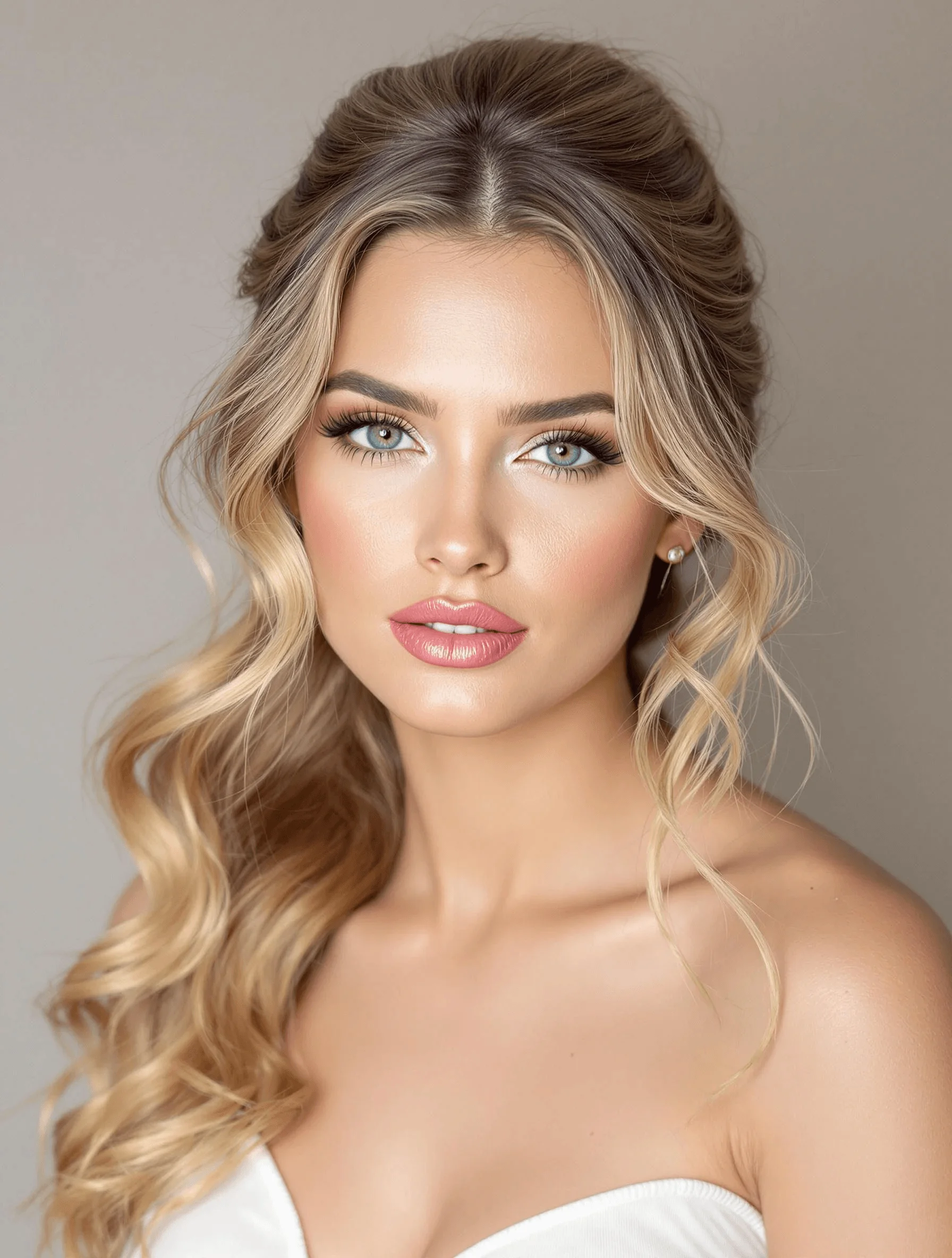 Half-Up Wavy Glam
