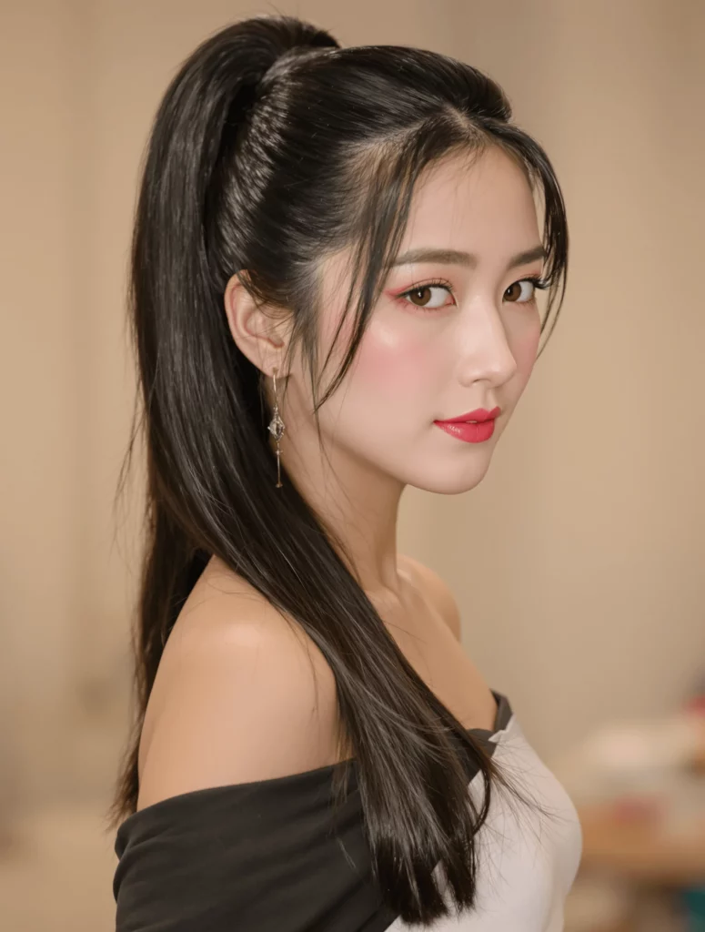 High Ponytail with Sleek Finish