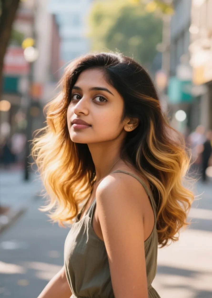 Honey Blonde Balayage with Soft Waves