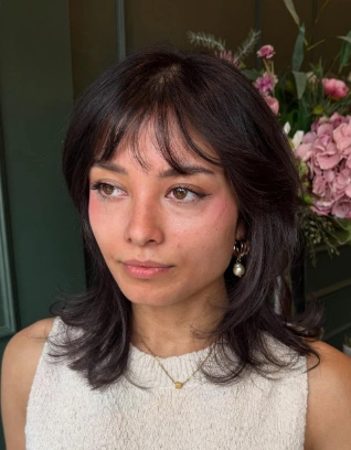 Layered Old Money Short Hair with Soft Curtain Bangs