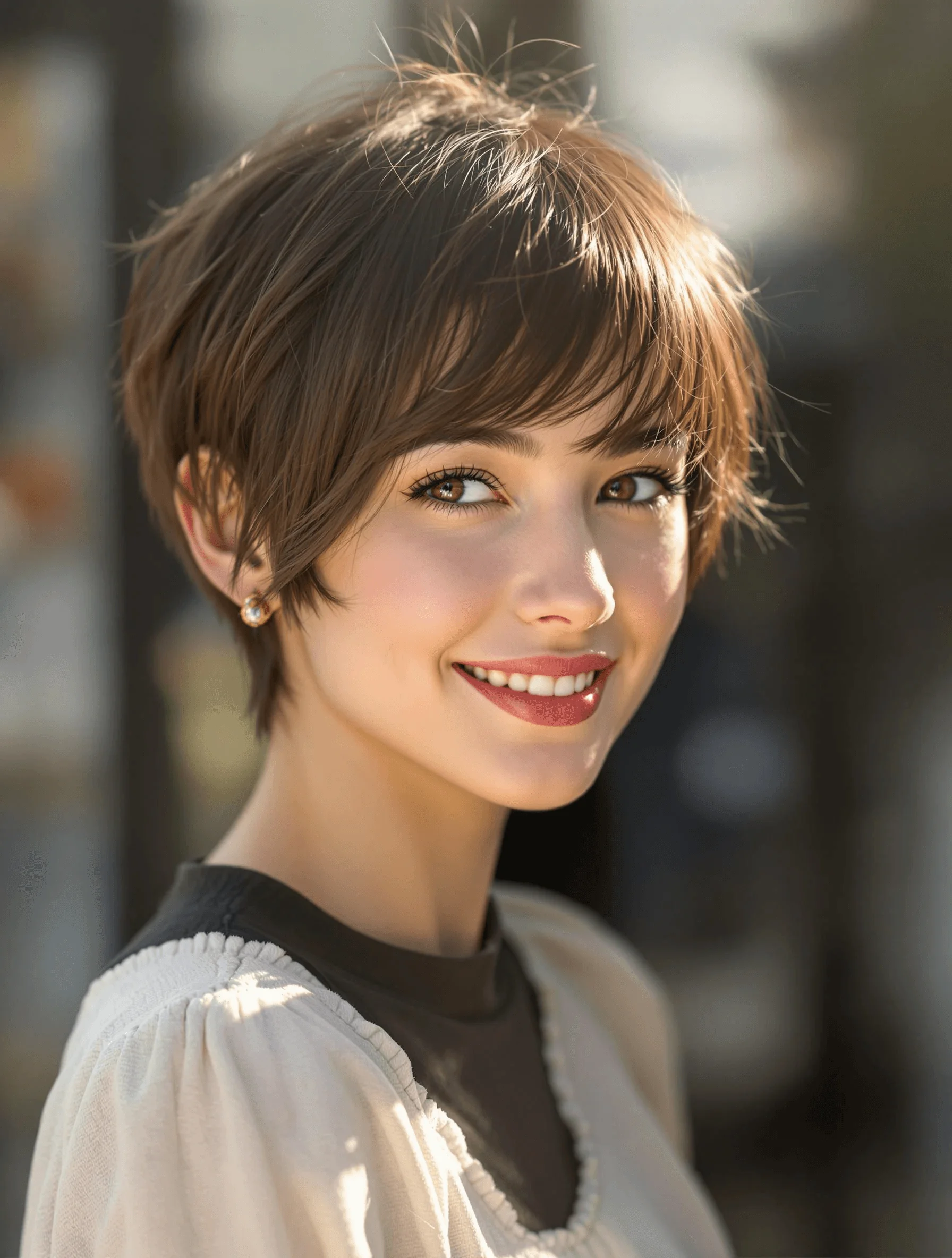 Layered Pixie with Bangs
