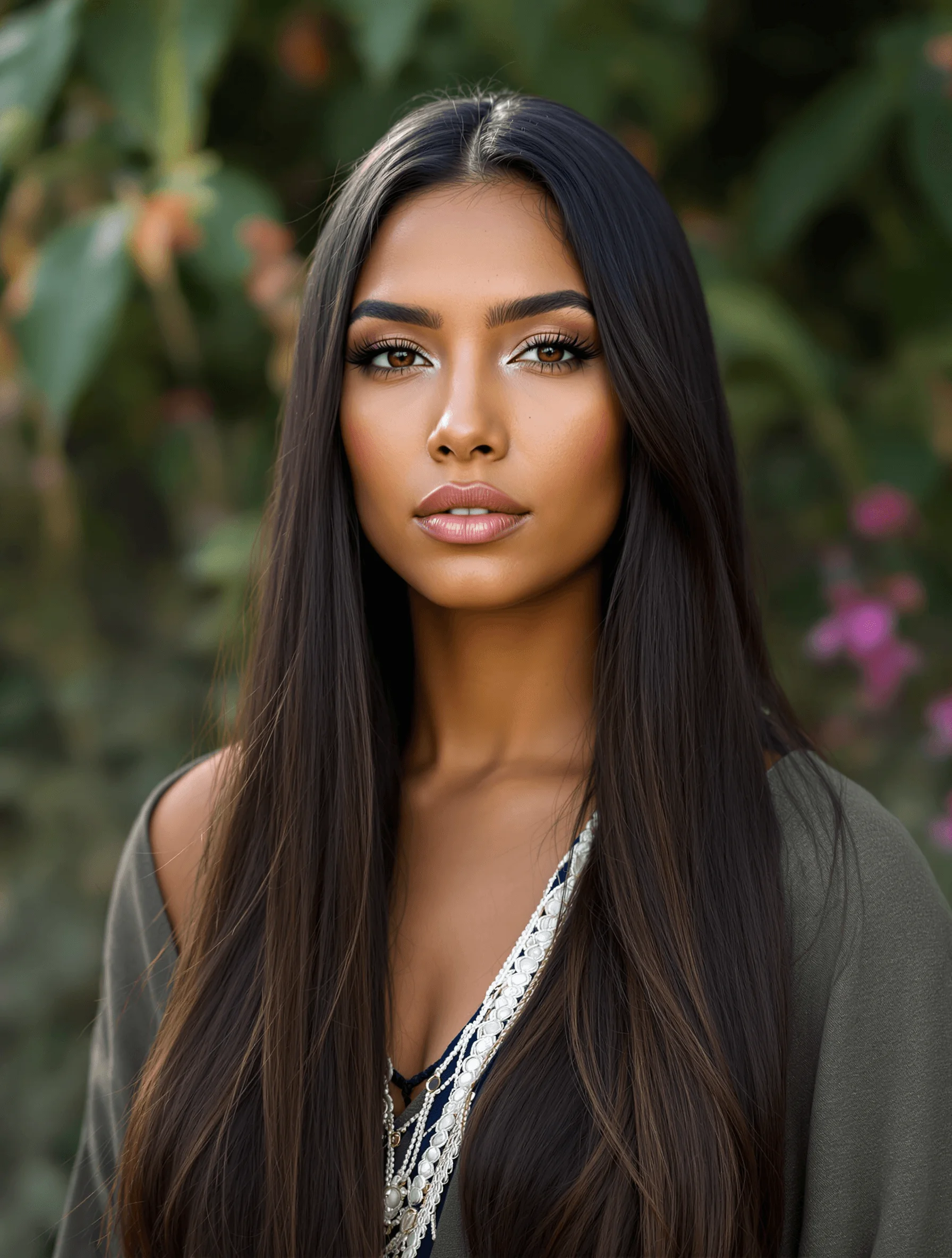 Long and Sleek Natural Hair