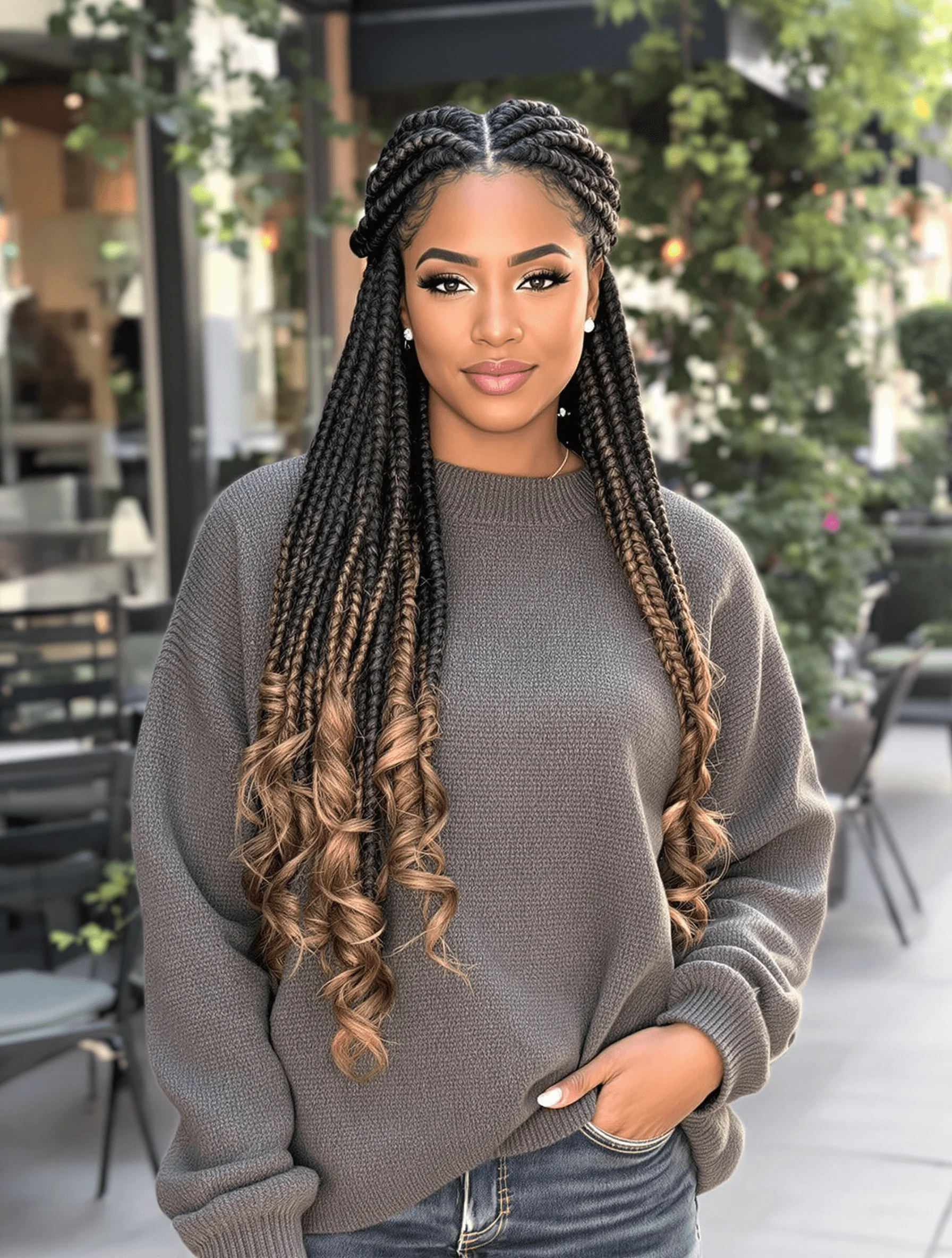 Long Braided Half Up Style
