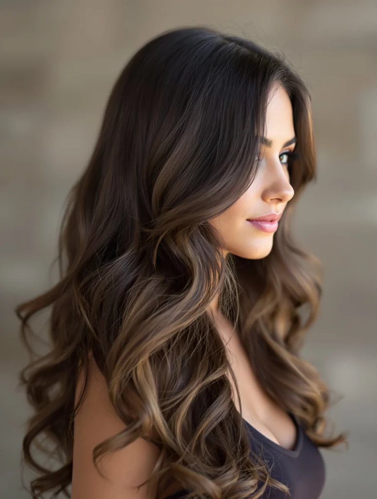 Long Layered Hair with Defined Curls