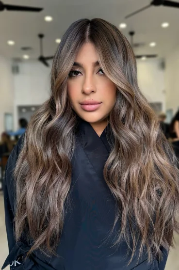 Long Waves with Chocolate Brown Balayage