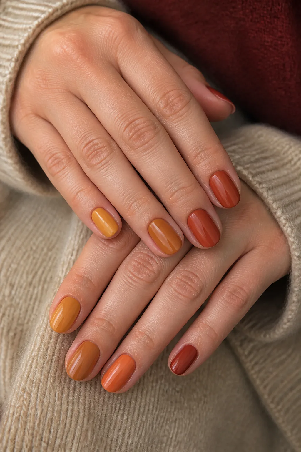 Maple Gradient Nails