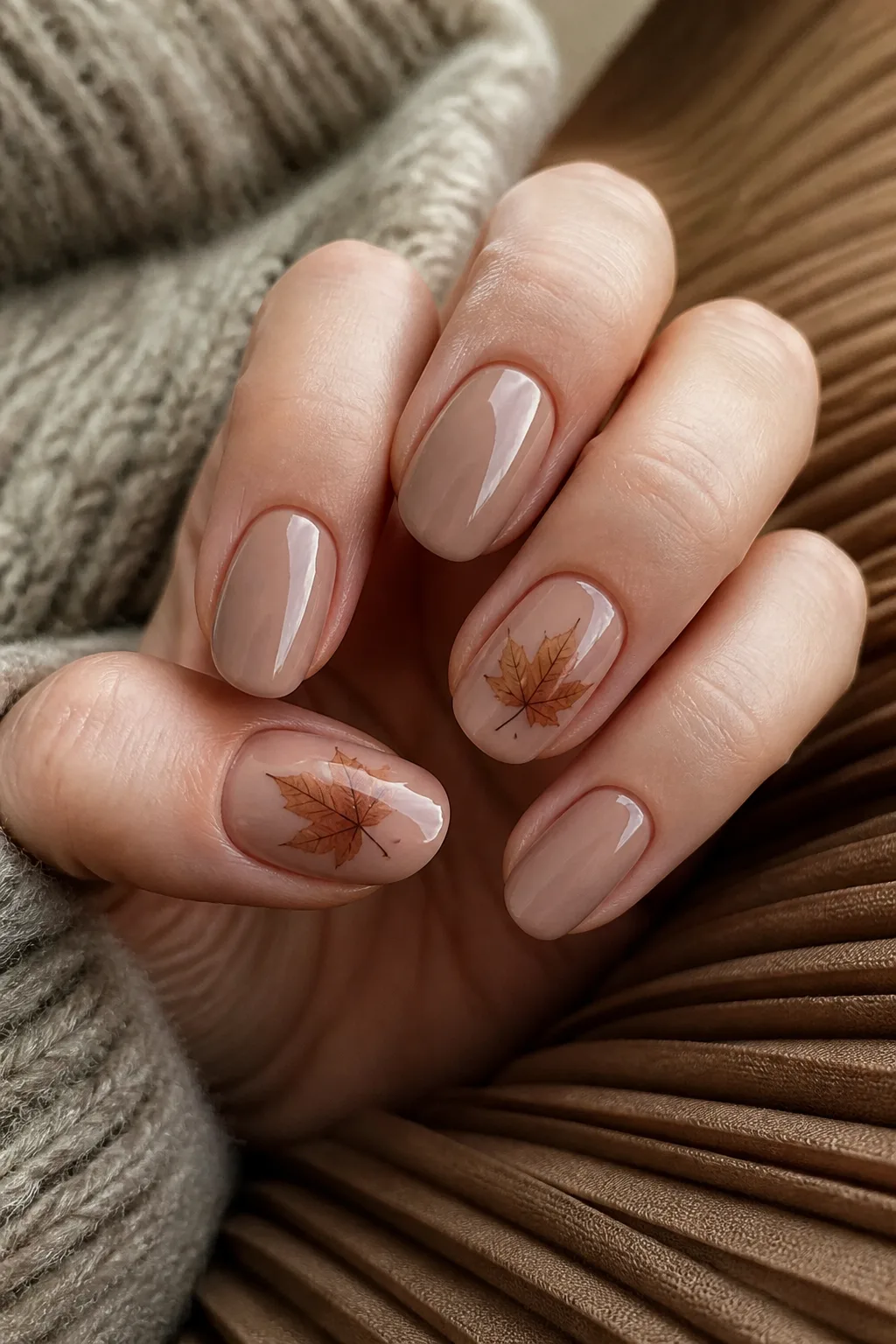 Maple Leaf Details With a Sweater Set