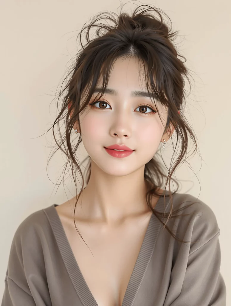 Messy Updo with Wispy Layers