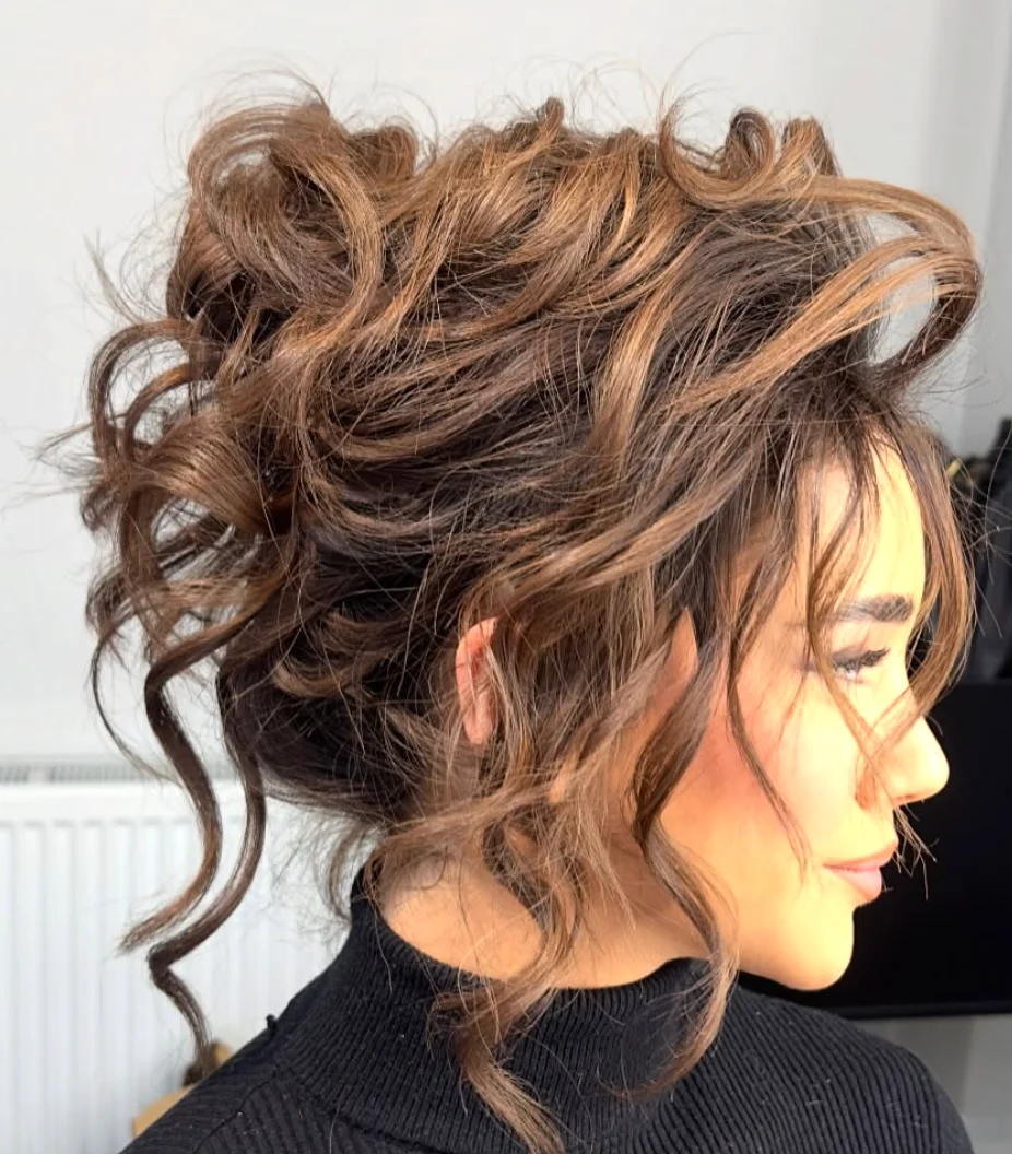 Messy Wavy Updo