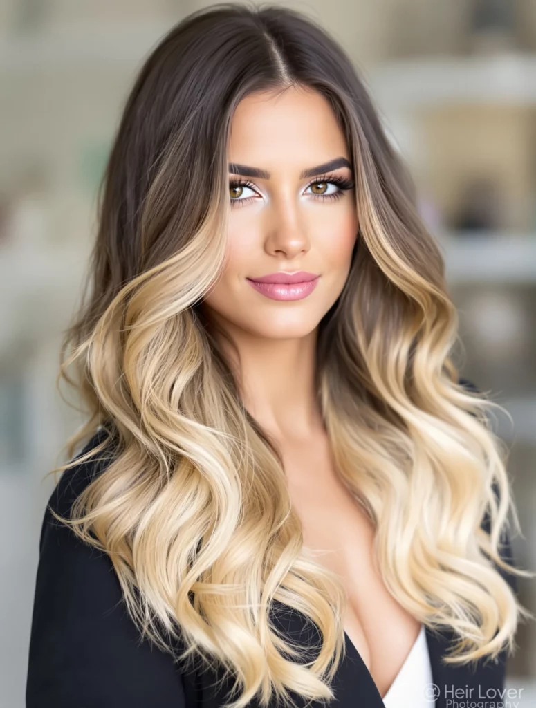 Ombre Long Layered Waves