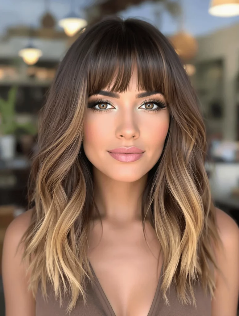 Ombre Wolf Cut with Bangs
