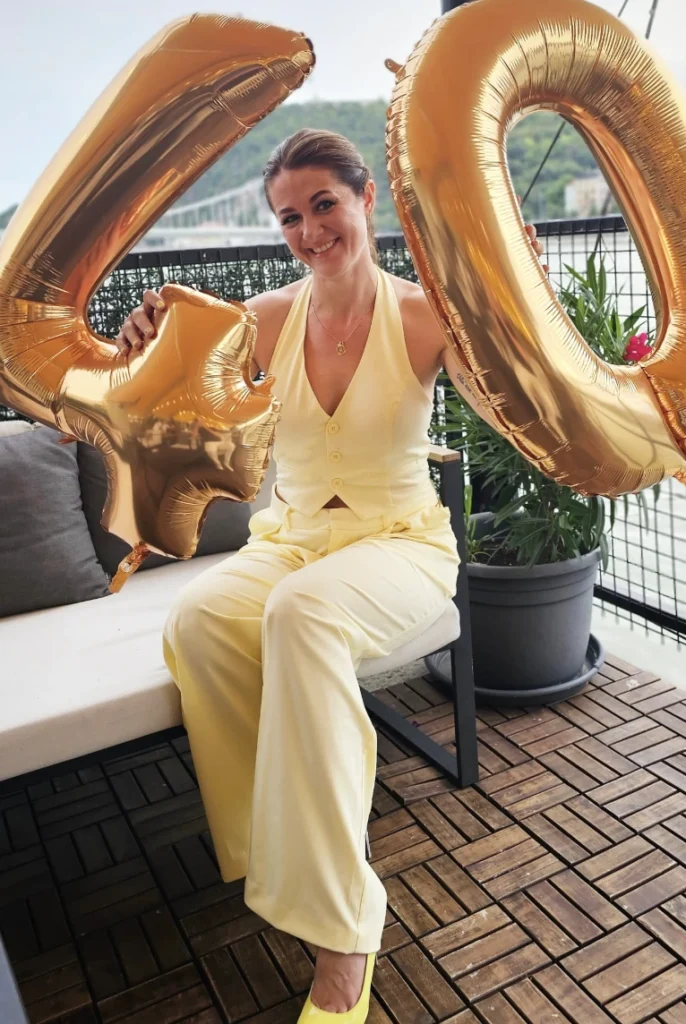 Pale Yellow Vest + Wide Leg Pants + Matching Pumps
