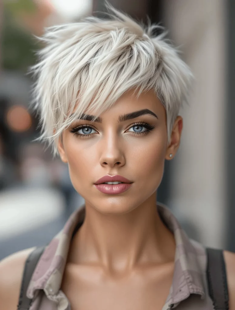 Platinum Pixie Wolf Cut