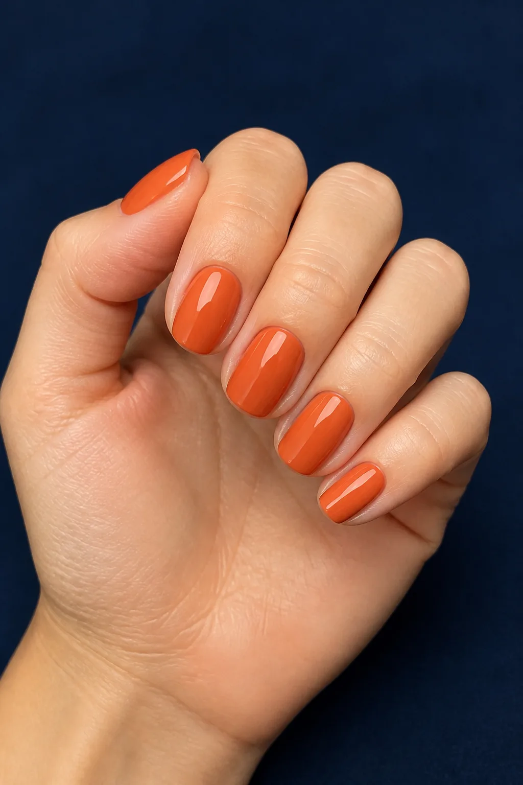 Pumpkin And Navy Contrast