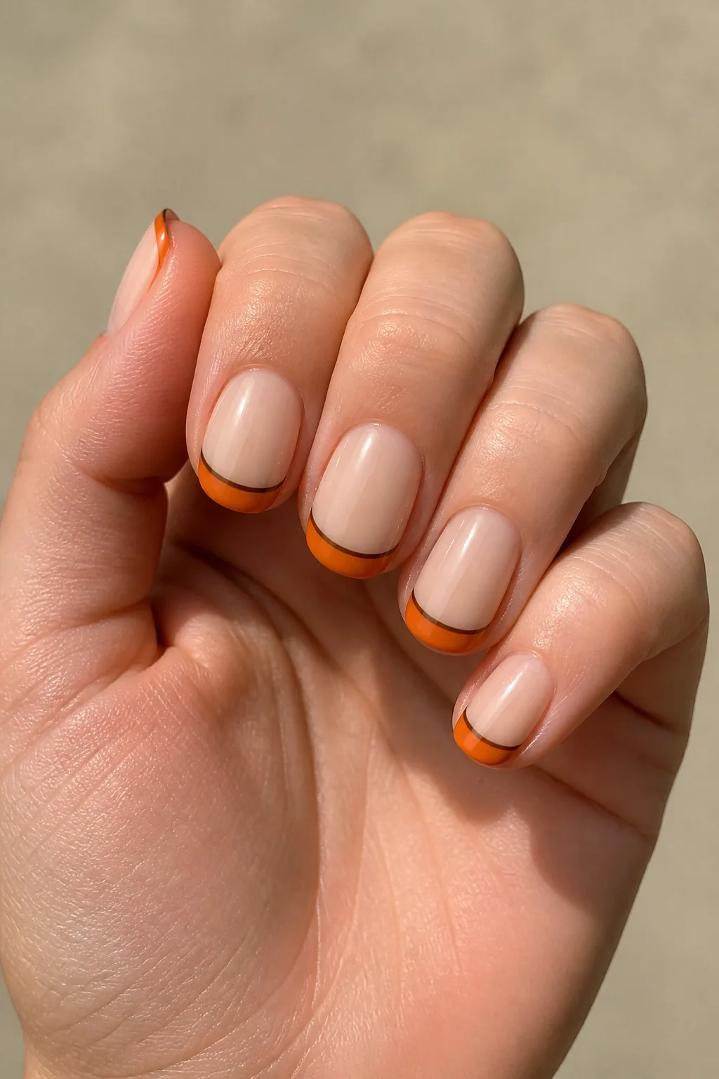 Pumpkin French With Brown Lines
