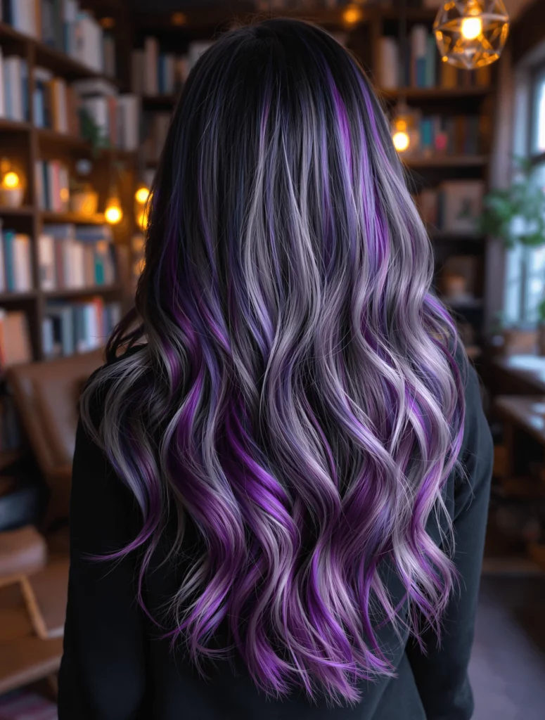 Purple and Silver Ombre