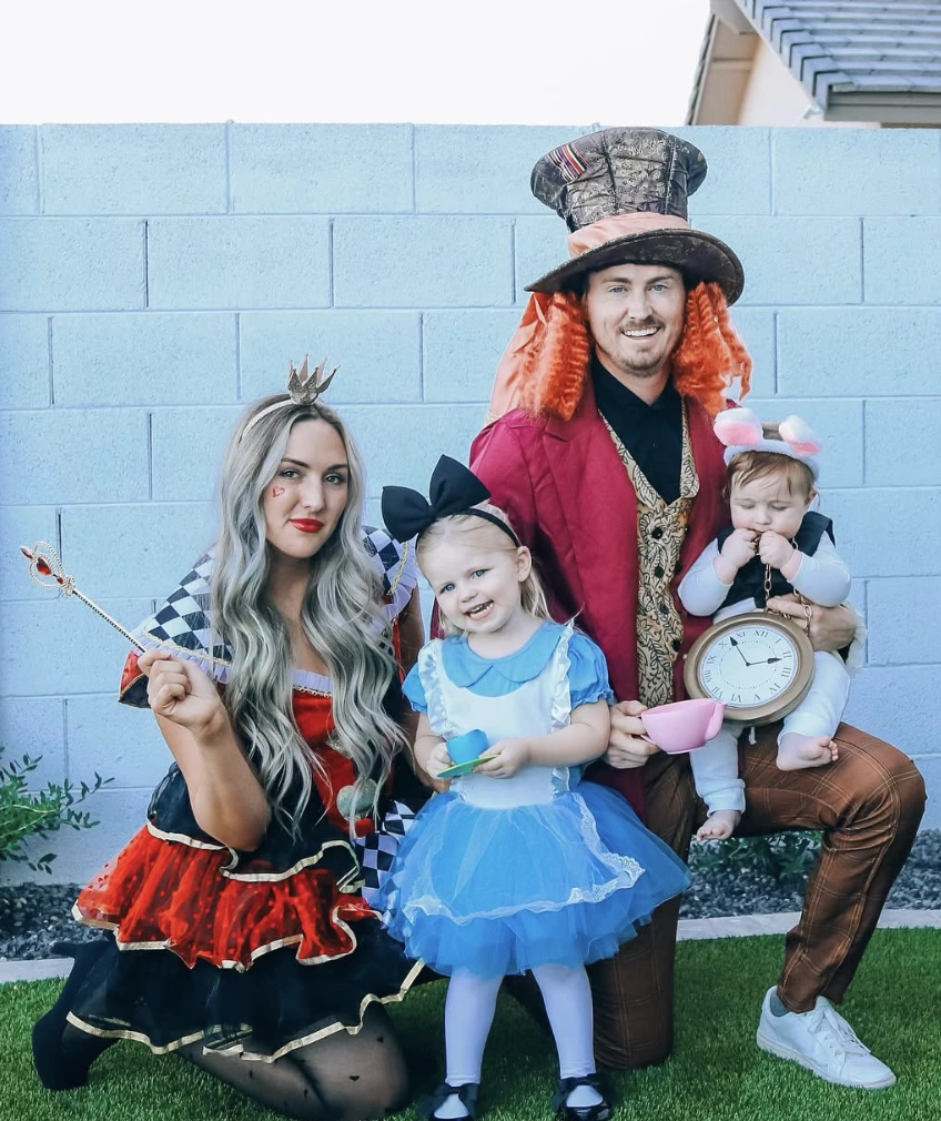 Queen of Hearts Costume + Alice in Wonderland Dress + Mad Hatter Outfit