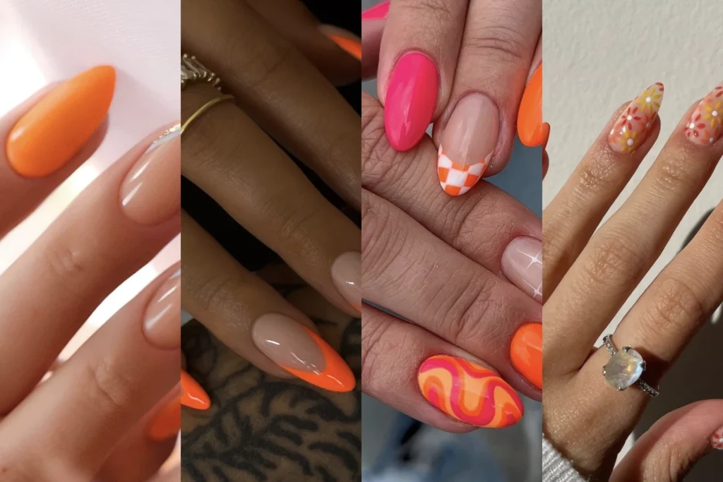 29 Radiant Orange Nails Outfit Ideas